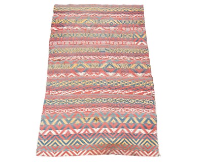 Lot 394 - A kilim tent rug.