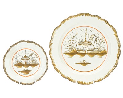 Lot 632 - A creamware pottery plate.
