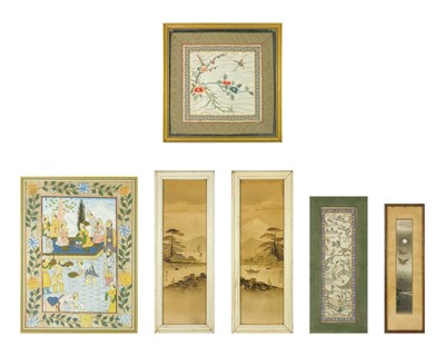 Lot 317 - A Chinese silk embroidered panel.