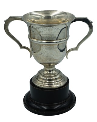Lot 137 - A two-handled silver trophy by James Deakin & Sons.