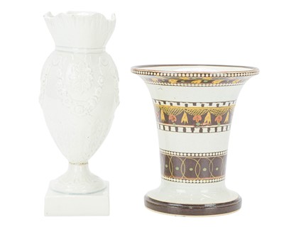 Lot 617 - A pearlware trumpet vase.