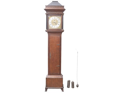 Lot 769 - An eight-day oak longcase clock by Jer Berry N Petherton.