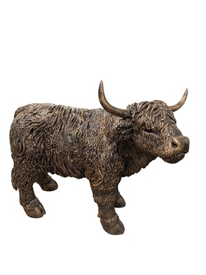 Lot 422 - A large Highland Cow garden ornament.
