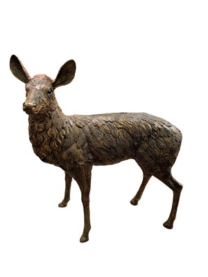 Lot 429 - A large deer garden ornament