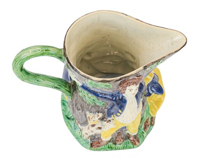 Lot 602 - A pearlware 'Fair Hebe' jug, circa 1789, celebrating George III's recovery.