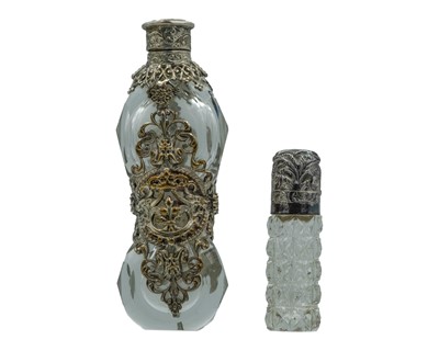 Lot 266 - A Victorian silver mounted scent bottle by M Bros.