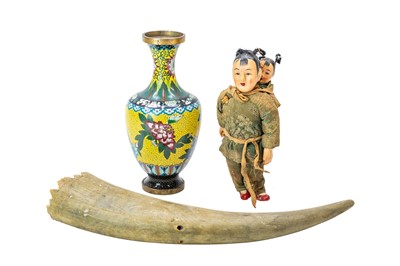 Lot 328 - A Chinese cloisonne enamel vase.