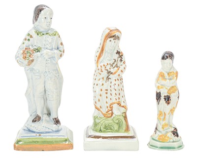 Lot 621 - Three Pratt type pearlware figures.