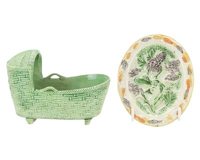 Lot 626 - A Pratt ware oval 'toy' platter.