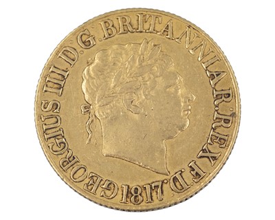 Lot 55 - GB - A George III 1817 full sovereign gold coin.