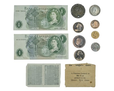 Lot 50 - GB - pre-decimal coinage including a 'cartwheel' twopence (holed).