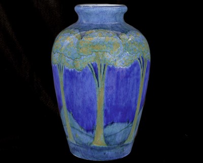 Lot 312 - A monumental Moorcroft Moonlit Blue exhibition vase.