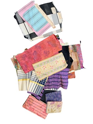 Lot 649 - A selection of antique silk fabric swatches.
