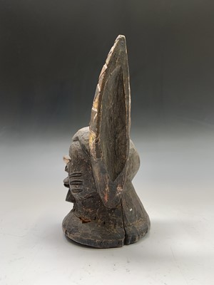 Lot 98 - An African carved headdress, probably Yoruba...