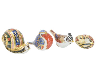 Lot 506 - Four Royal Crown Derby animal paperweights.