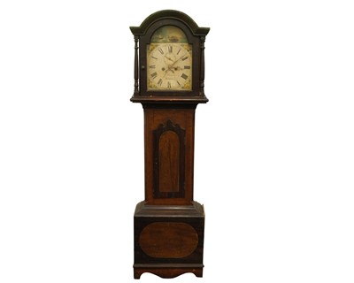 Lot 777 - An eight day longcase clock by J Hodge of Helstone [sic].