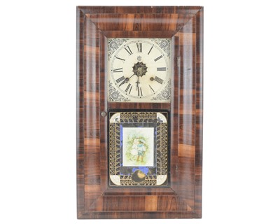Lot 764 - An American 19th century rosewood wall clock.