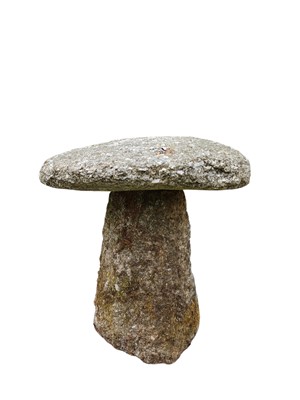Lot 435 - A granite staddle stone 'mushroom'.