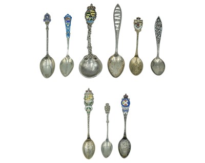 Lot 269 - A selection of sterling 'Canada' souvenir spoons.