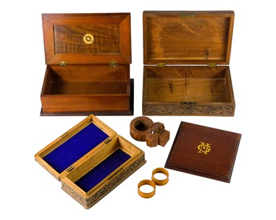 Lot 89 - An Anglo-Indian carved hardwood cigar box.