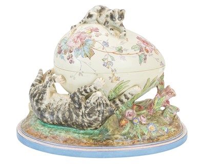 Lot 570 - An unusual egg shaped tureen and cover.