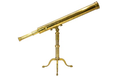 Lot 196 - A brass library telescope by Blunt London.