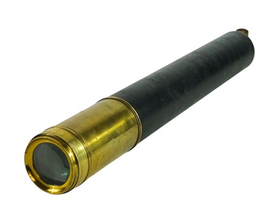 Lot 195 - A brass single draw telescope.