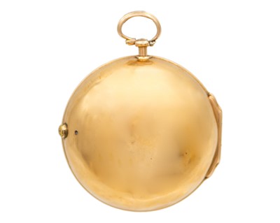 Lot A rare early 18th-century gold pair case fusee verge pocket watch, signed ROUSSEAU LONDON.