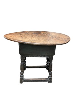 Lot 690 - An oak 17th century joint stool.