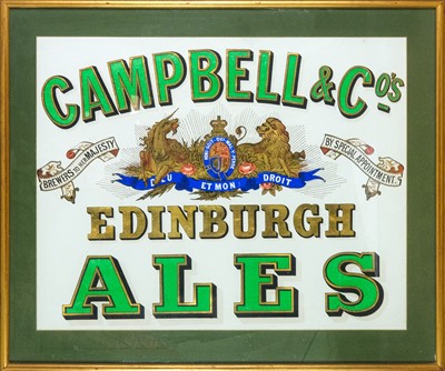 Lot 173 - A Victorian advertising poster for Campbell & Co's Edinburgh Ales.