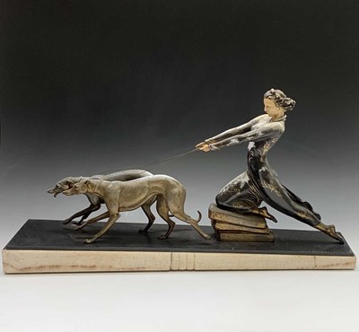 Lot 176 - A French Art Deco period spelter and celluloid...