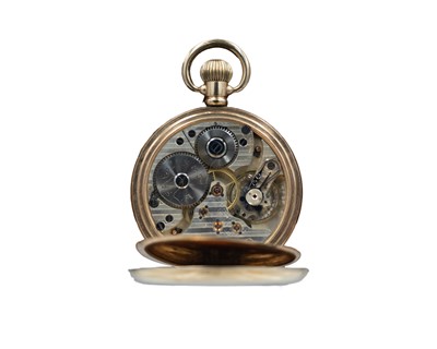Lot 533 - Two gold-plated keyless wind open face lever pocket watches.