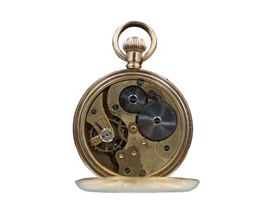 Lot 533 - Two gold-plated keyless wind open face lever pocket watches.