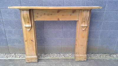 Lot 19 - A Pine Fire Surround. 125cm tall, 167cm wide...