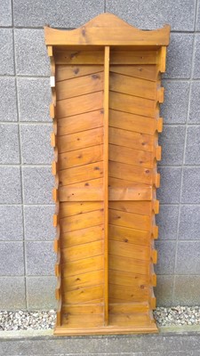 Lot 38 - A Twenty Bottle Wooden Wine Rack. 164cm tall,...