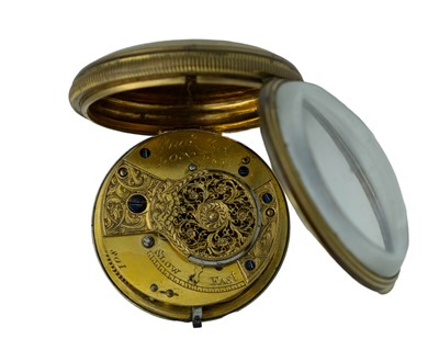 Lot 525 - Two Georgian brass-cased fusee verge pocket watches.