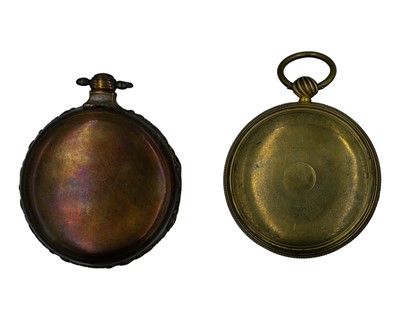 Lot 525 - Two Georgian brass-cased fusee verge pocket watches.