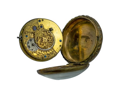 Lot 525 - Two Georgian brass-cased fusee verge pocket watches.