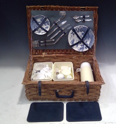 Lot 53 - A Vintage Antler Picnic Hamper.