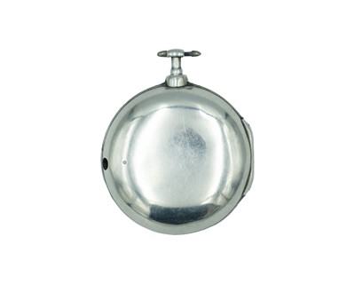 Lot 526 - A George III silver pair-case fusee verge pocket watch, signed Hartley & Son, Salop 3435.