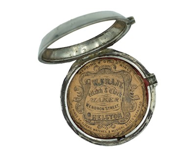 Lot 526 - A George III silver pair-case fusee verge pocket watch, signed Hartley & Son, Salop 3435.