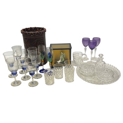Lot 46 - A lead crystal dressing table set, assorted...