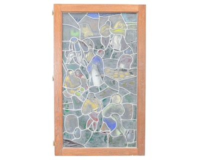 Lot 207 - A leaded stained glass panel, Low Countries, early 20th century.