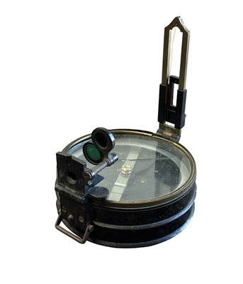 Lot 32 - A brass prismatic surveyor's compass, circa 1900.