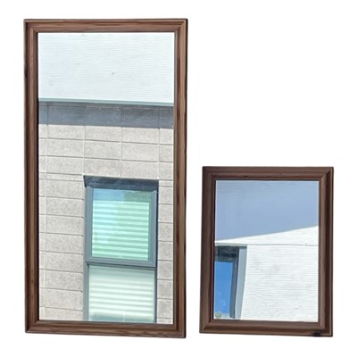 Lot 132 - Two pine-framed wall mirrors. 38 x 48cm and 48...