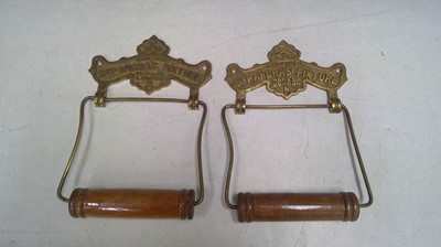 Lot 133 - A Pair of Brass St Pancras Fixture Toilet Roll...