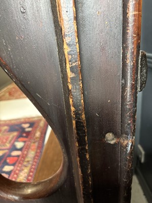 Lot 681 - A George III stained pine settle.