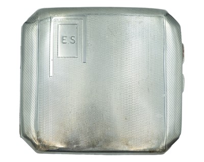 Lot 285 - A George V silver cigarette case by S. M. Levi Ltd.