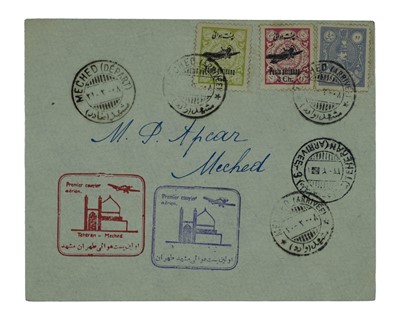 Lot 129 - Iranian First Flight Cover.