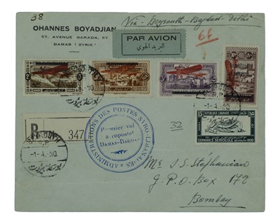 Lot 130 - 1930 Syria First Flight Cover.